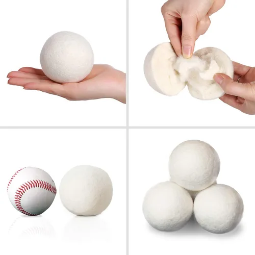 Miniatura 4 de Bolas de secado de lana SnugPad XL, suavizante de tela natural 100% lana orgánica de Nueva Zelanda, antiestáticas, sin pelusa, inodoras, sin