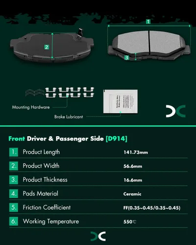 Miniatura 3 de SCITOO - Juego de pastillas de freno de cerámica, 8 pastillas de freno para Honda CR-V 2002-2004, 2003-2011 para Honda Element