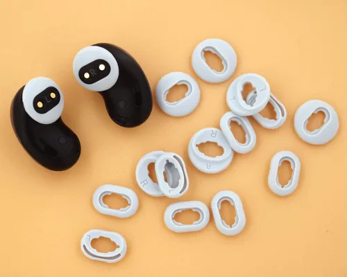 Miniatura 2 de Galaxy Buds - Juego de 8 pares de almohadillas de goma de silicona de repuesto, tallas S/L, 2 tamaños, de goma de silicona, puntas de ala, Mystic