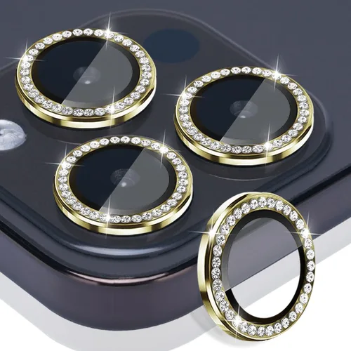Miniatura 8 de Protector de lente de cámara para iPhone 15 Pro Max, protector de lente de vidrio templado con anillo de aleación de aluminio, compatible con iPhone