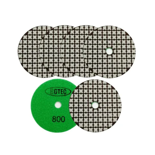 Miniatura 20 de BGTEC Juego de almohadillas de pulido de diamante seco de 4 pulgadas, kit de 8 almohadillas de grano 400 para granito, mármol, piedra de cuarzo