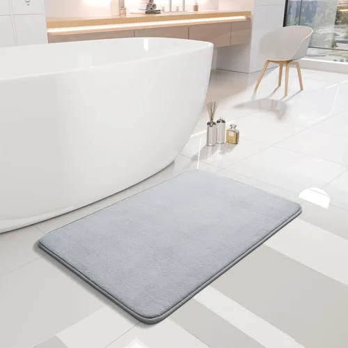 Miniatura 4 de Juego de alfombras de baño de 3 piezas y tapete de baño, extra suave, absorbente, de secado rápido, antideslizante, lavable a máquina, tapete