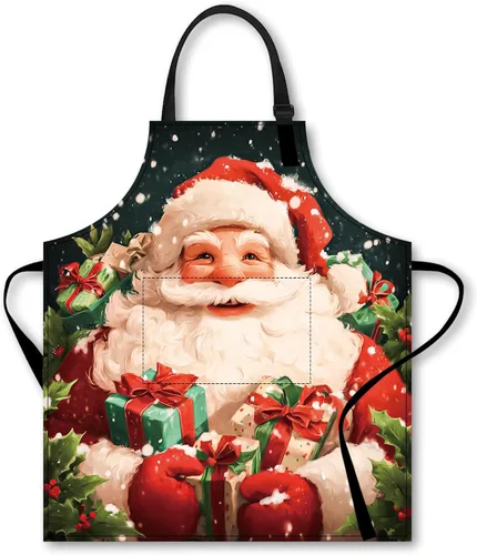 Miniatura 11 de Nuxovilar Bonito delantal de cocina, 26.77 x 30.7 pulgadas, ideal para cocinar diariamente, hornear, preparación de jardín