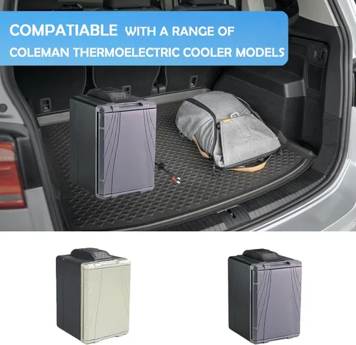 Miniatura 4 de Enchufe de alimentación para enfriador termoeléctrico de 12 voltios, repuesto de 12 V, piezas de enfriador Coleman de 9.8 pies con fusible de 15 A