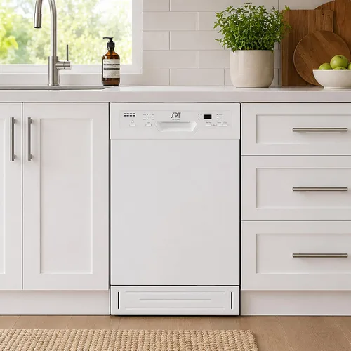 Miniatura 11 de SPT SD-9254W Energy Star 18″ Lavavajillas empotradas con secado con calefacción - Blanco