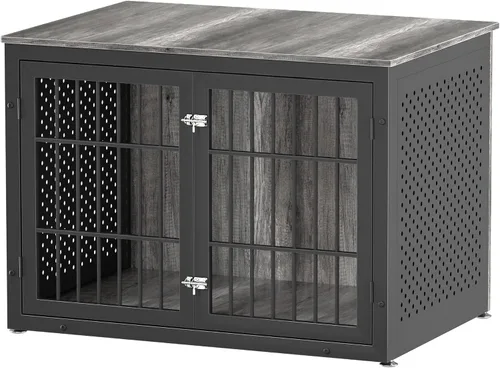 Miniatura 25 de rehomerance Jaula para Perros de Servicio Pesado de 26 Pulgadas para Perros Pequeños, Perrera de Metal para Perros con Alta Ansiedad, Jaula