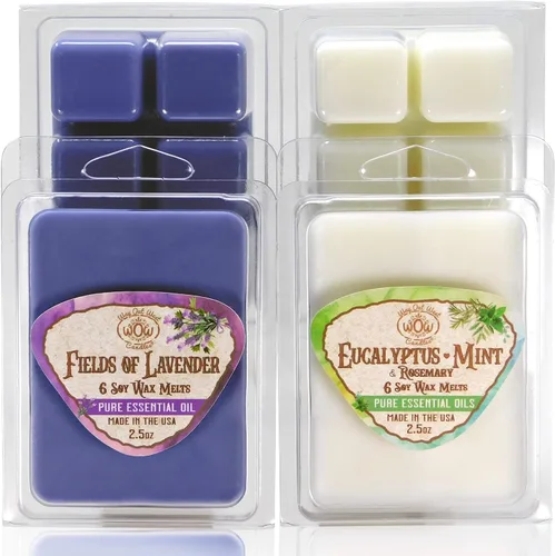 Miniatura 5 de Cera perfumada para calentadores de cera, ambientador aromático, paquete de 4, juego surtido de 6 cubos de fusión, hecho a mano en Estados Unidos