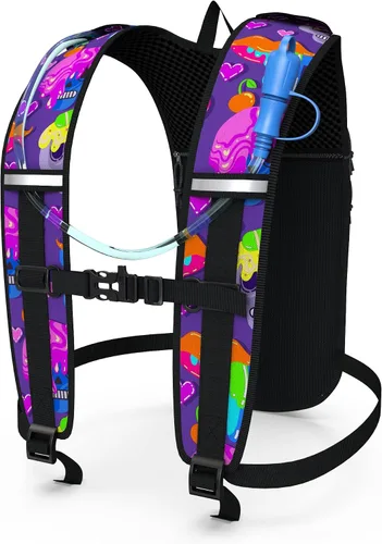 Miniatura 4 de Mochila de hidratación ligera – Bolsa de 2 litros incluida – Ideal para festivales, mochileros, senderismo, ciclismo de montaña, actividades al aire