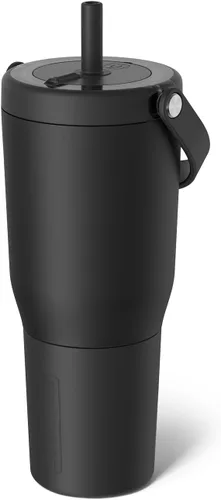 Miniatura 35 de BrüMate Resa - Vaso de viaje 100% a prueba de fugas de 25 onzas con asa y pajilla, popote SoftSip flexible, funda de silicona para mayor