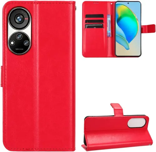 Miniatura 22 de Funda para Boost Mobile Celero 5G + Funda de piel con tapa para Boost Mobile Celero 5G Plus, color negro