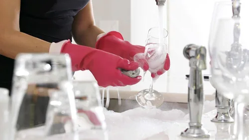 Miniatura 3 de Casabella Guantes de Limpieza Doméstica Reutilizables Premium Waterblock, Mediano, Rosa