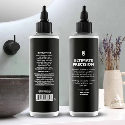 Miniatura 8 de Beard Club - Gel de afeitado prémium para hombres – Crema de afeitar hidratante para hombres para pieles sensibles – Aroma de cedro precisa y Gel