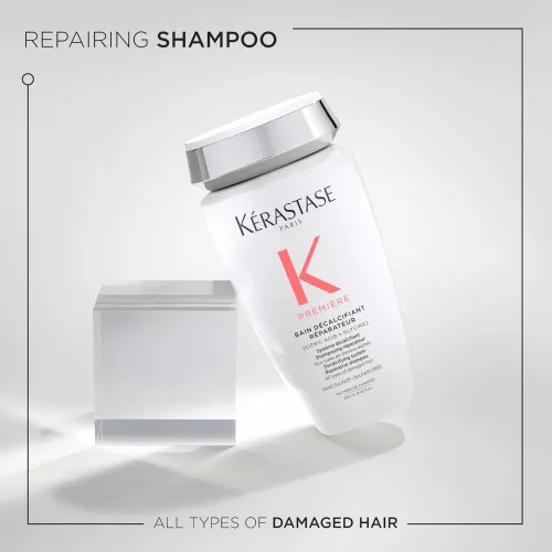 Miniatura 3 de Kerastase Premiere Champú Reparador de Cabello Sin Sulfato - Para todo tipo de cabello dañado, fortalece y suaviza, con ácido cítrico, elimina