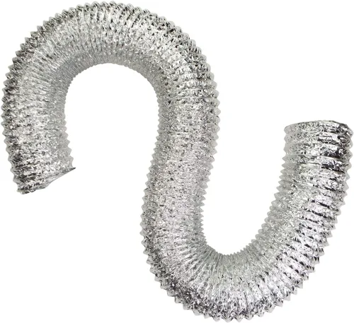 Miniatura 4 de Manguera de ventilación de secadora de 4 pulgadas – Manguera de aluminio para secadora de 4 pulgadas de diámetro x 8 pies de largo – Manguera