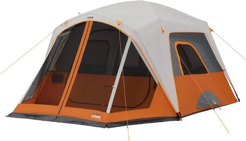 Miniatura 9 de CORE Tienda de campaña para camping familiar Tienda de campaña portátil para 4 personas y 6 personas con bolsa de transporte para acampar al aire
