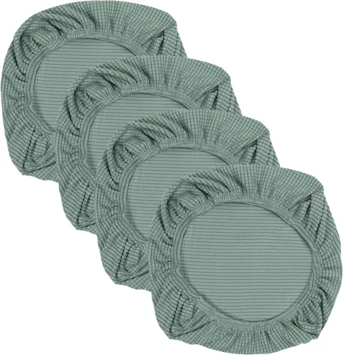 Miniatura 17 de Yikko - Fundas elásticas de jacquard con licra suave, con textura de grano de maíz, para sillas, aptas para oficina, comedor, bar, fundas