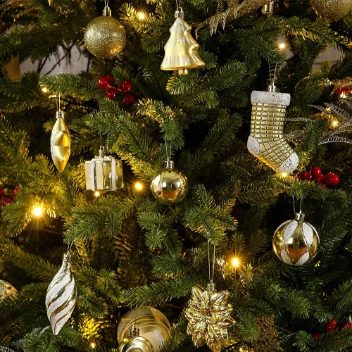 Miniatura 3 de Sattiyrch - Juego de adornos de bolas de Navidad de 76 quilates para árbol de Navidad, irrompibles con cajas de regalo, reutilizables, con caja