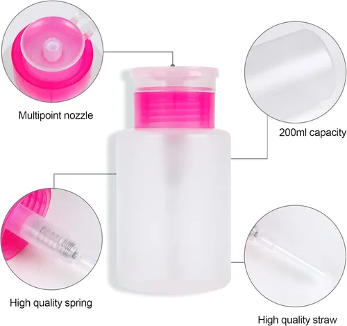 Miniatura 4 de 400 Almohadillas de Algodón para Uñas, 1 Botella Dispensadora con Bomba Desplegable, Toallitas Súper Absorbentes y Suaves de Tela No Tejida