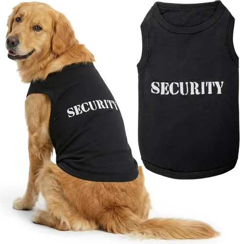 Miniatura 40 de Camiseta para Perro Parisian Pet - Camiseta Bordada FBI - 100% Algodón, Ropa Transpirable para Perros - Chaleco para Mascotas Sin Mangas - Camisas