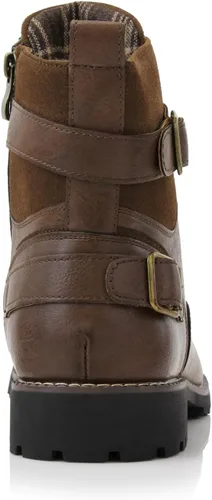 Miniatura 4 de Polar Fox Patrick MPX808583 - Botas clásicas de combate con cierre de cremallera para hombre, 7 ojales
