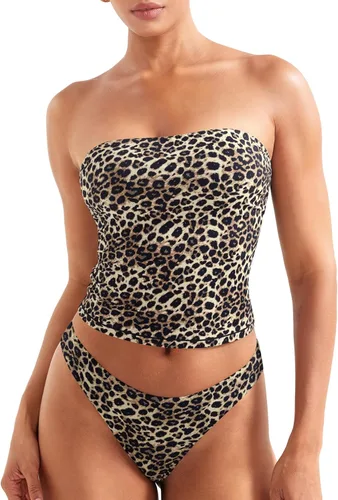 Miniatura 11 de YEOREO Sophie - Camiseta de tubo larga sexy para mujer, con doble forro, básica, Y2K, para verano, sin tirantes, ajustada, para salir