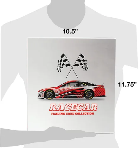 Miniatura 5 de UniKeep Carpeta de almacenamiento de tarjetas coleccionable con temática de Nascar, capacidad de 360 tarjetas (coche)