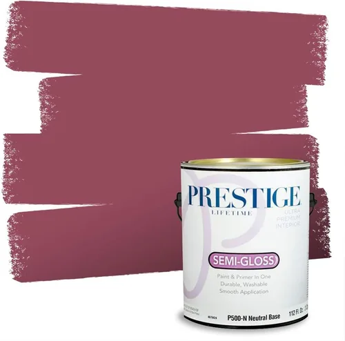 Miniatura 75 de Prestige Paints - Pintura exterior e imprimación en uno, 1 galón, plano, E500-P-A011GP
