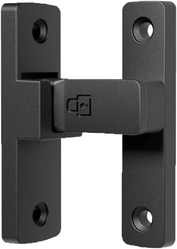 ETEKJOY Pestillo de cerradura abatible resistente de 90/180 grados para puerta deslizante/oscilante, portón, granero, garaje, jardín, valla, Negro