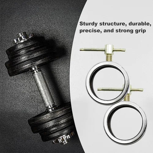 Miniatura 3 de Collares de bloqueo de barra olímpica, 2 piezas, se adapta a abrazaderas de tornillo de barra olímpica de 2 pulgadas, adecuado para entrenamiento