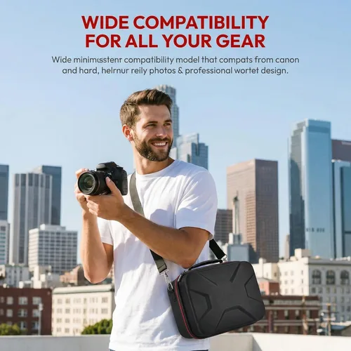 Miniatura 8 de Funda para cámara Canon Eos Rebel T7/R50/R100 Mark II/R50V/R10/R5/R6/R8 Mark IV/SL3/para cámaras Sony Alpha DSLR SLR, bolsa de viaje para cámara sin