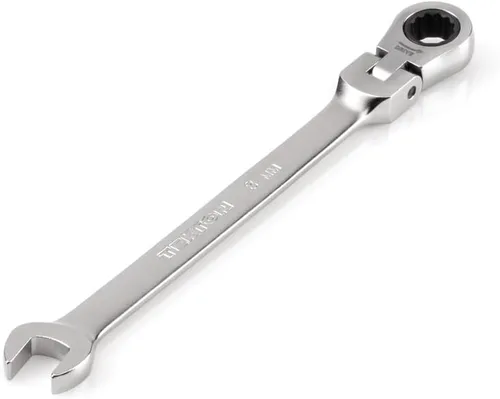 Miniatura 13 de TEKTON Llave combinada de trinquete de 12 puntos con cabezal flexible de 7 mm (0.276 in) WRC26407