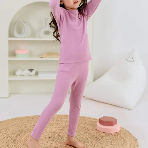 Miniatura 6 de Ropa interior térmica para niñas ropa interior para niños capa base de invierno conjuntos largos para niños