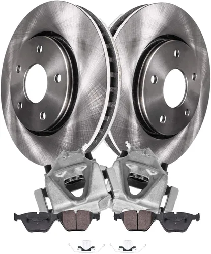 Miniatura 21 de Detroit Axle - Kit de frenos delanteros para Honda Civic 1999-2005 EL 2010-14 Insight Rotores de freno de disco Pastillas de freno de cerámica 1999