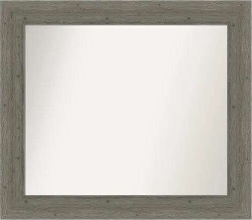 Miniatura 79 de Amanti Art Espejo de baño gris para sobre el fregadero, 27 x 27 pulgadas, espejo de tocador cuadrado gris, marco de madera rústica de campo medio