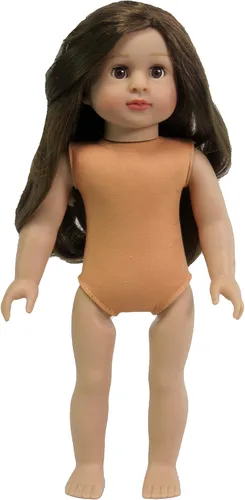 Miniatura 5 de Muñeca de vinilo posable de 18 pulgadas "Charlotte" de American Fashion World con cabello rojo y ojos azules Muñeca desnuda Calidad y diseño