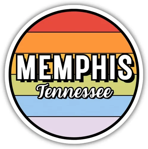 Miniatura 6 de Memphis Tennessee Travel Sticker, 2.5" Multiple Colors, Vinyl Laptop Water Bottle Planner Journal, Collectible Places I've Been, Luggage Decal Earth