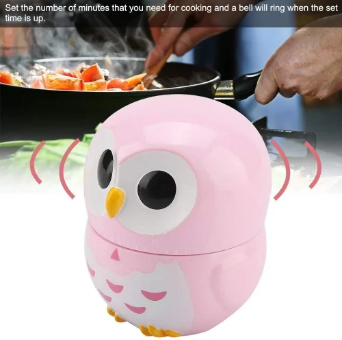 Miniatura 5 de Temporizador digital, lindos temporizadores con forma de animal para cocinar, temporizador de cocina con forma de búho, gestión del tiempo