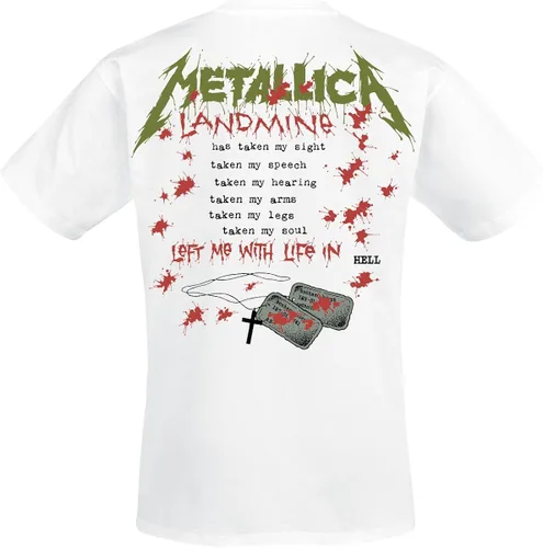 Miniatura 2 de Metallica Men's One Landmine T-Shirt White