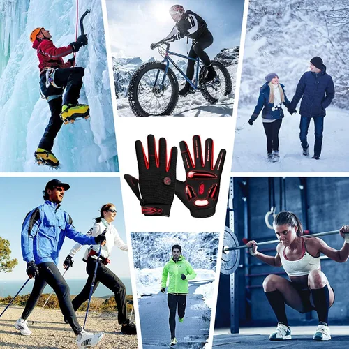 Miniatura 6 de BIKINGMOREOK - Guantes de ciclismo para bicicleta de montaña, para hombre y mujer, permite el uso de pantallas táctiles, con acolchado de gel