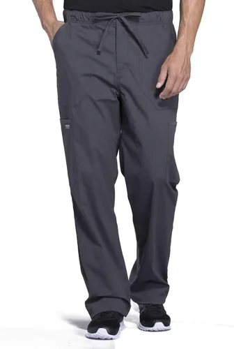 Cherokee WW Professionals - Pantalón quirúrgico para hombre con cordón ajustable, bolsillo tipo cargo y pierna recta, modelo WW190