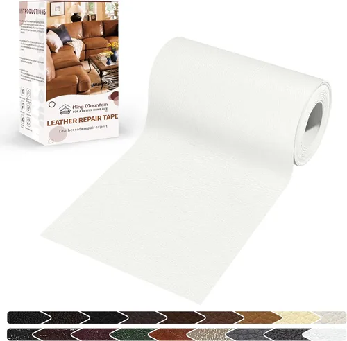 Miniatura 71 de KING MOUNTAIN Cinta de reparación de cuero, 16 x 60 pulgadas, gris, autoadhesiva, impermeable, ecológica