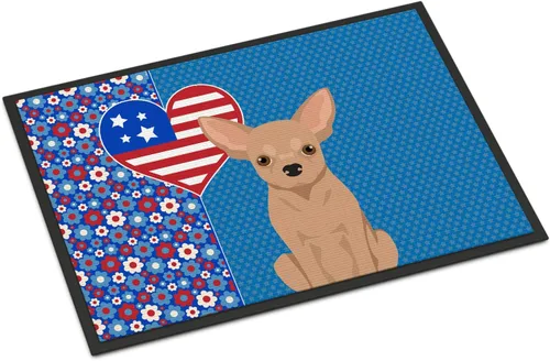 Miniatura 104 de Caroline's Treasures WDK5119JMAT Airedale Terrier USA - Tapete para interiores o exteriores, 24 x 36 pulgadas, tapete para puerta delantera
