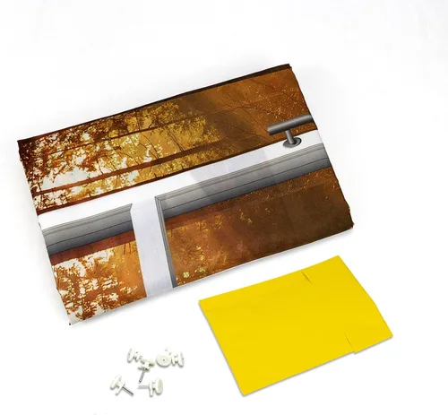 Miniatura 9 de HVEST Tapiz de otoño para colgar en la pared, tapiz de bosque brumoso, paisaje natural para ventana exterior, sala de estar, dormitorio, granja