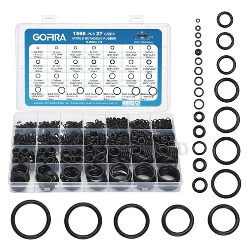 Miniatura 7 de Kit de 100 piezas de arandelas de sellado de metal con unión NBR, 6 variedades (M6, M8, M10, M12, M14, M16) para automoción, bombas, sistemas