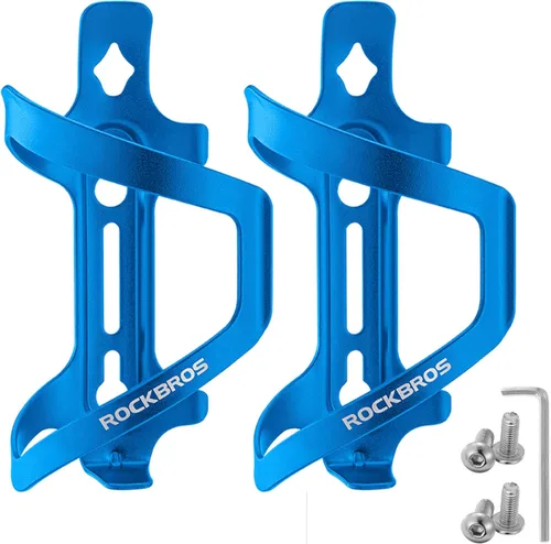 Miniatura 11 de ROCKBROS Soporte para botella de agua para bicicleta, jaula de aleación de aluminio, soportes de jaula de botella de agua para bicicleta, soporte 2