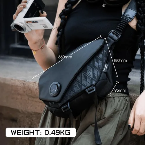 Miniatura 3 de VSGO Bolsa bandolera para cámara 4L, bolsa cruzada impermeable para hombres y mujeres, se adapta a cámaras sin espejo, equipo UAV y Tech Essentials