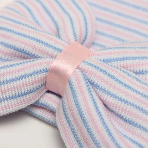 Miniatura 7 de DRESHOW BQUBO Newborn Hospital Hat Infant Baby Hat Cap with Big Bow Soft Cute Knot Nursery Beanie
