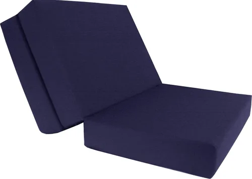 Miniatura 3 de D&D Futon Furniture Camas de espuma Shikibuton de tamaño individual sólido azul marino, 6 pulgadas de grosor x 39 pulgadas de ancho x 75 pulgadas