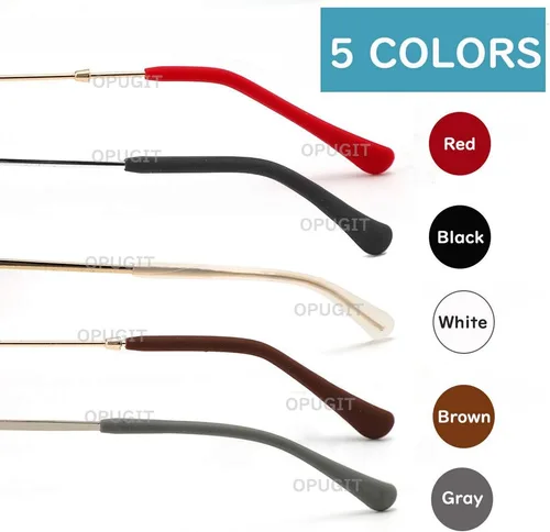 Miniatura 5 de 8 pares de puntas de punta de lentes para orejas, tubos antideslizantes, puntas de repuesto de silicona para patas de metal fino, 4 negro/4 blanco