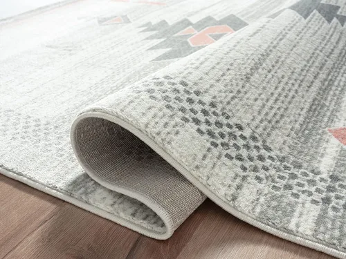 Miniatura 6 de Abani Porto Collection - Alfombra rectangular de 3 x 5 pies, alfombra decorativa rectangular con estampado tribal beige turco y azul